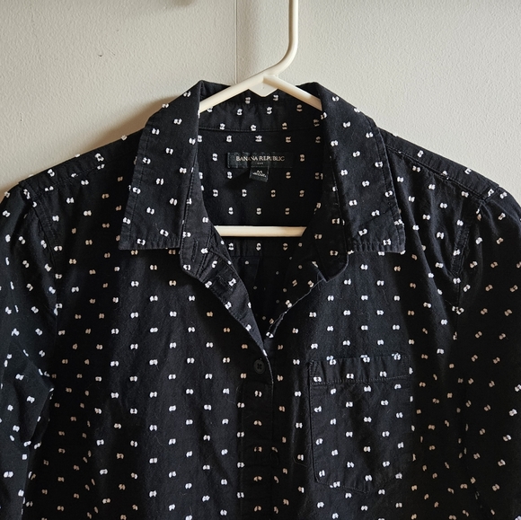 Banana Republic Dobby Untucked Classic Shirt in Women's M - Picture 10 of 13